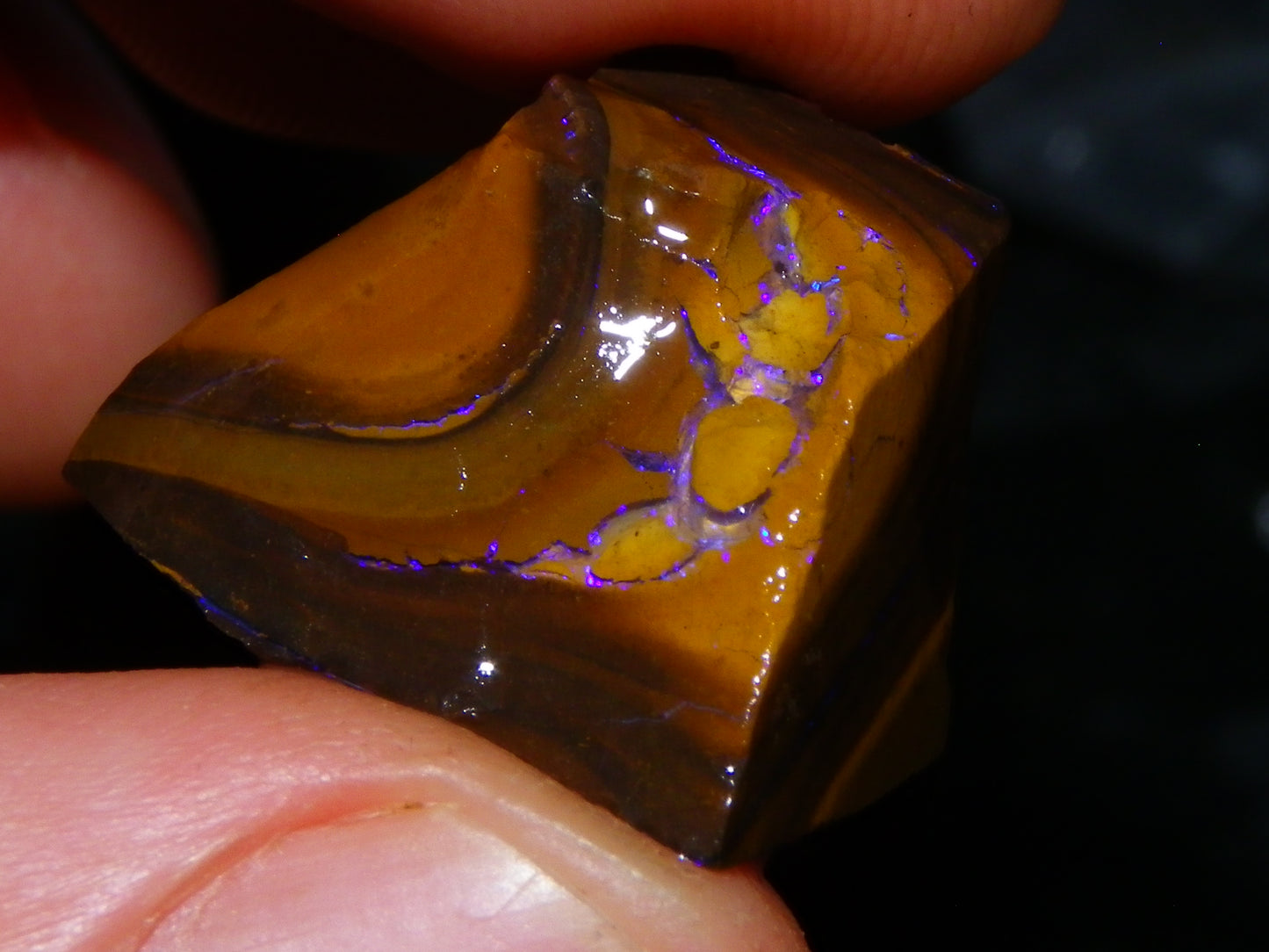 Nice Rough Boulder Opal Parcel 241cts Purple/Blue/Green Fires Crystal Ironstone Australia