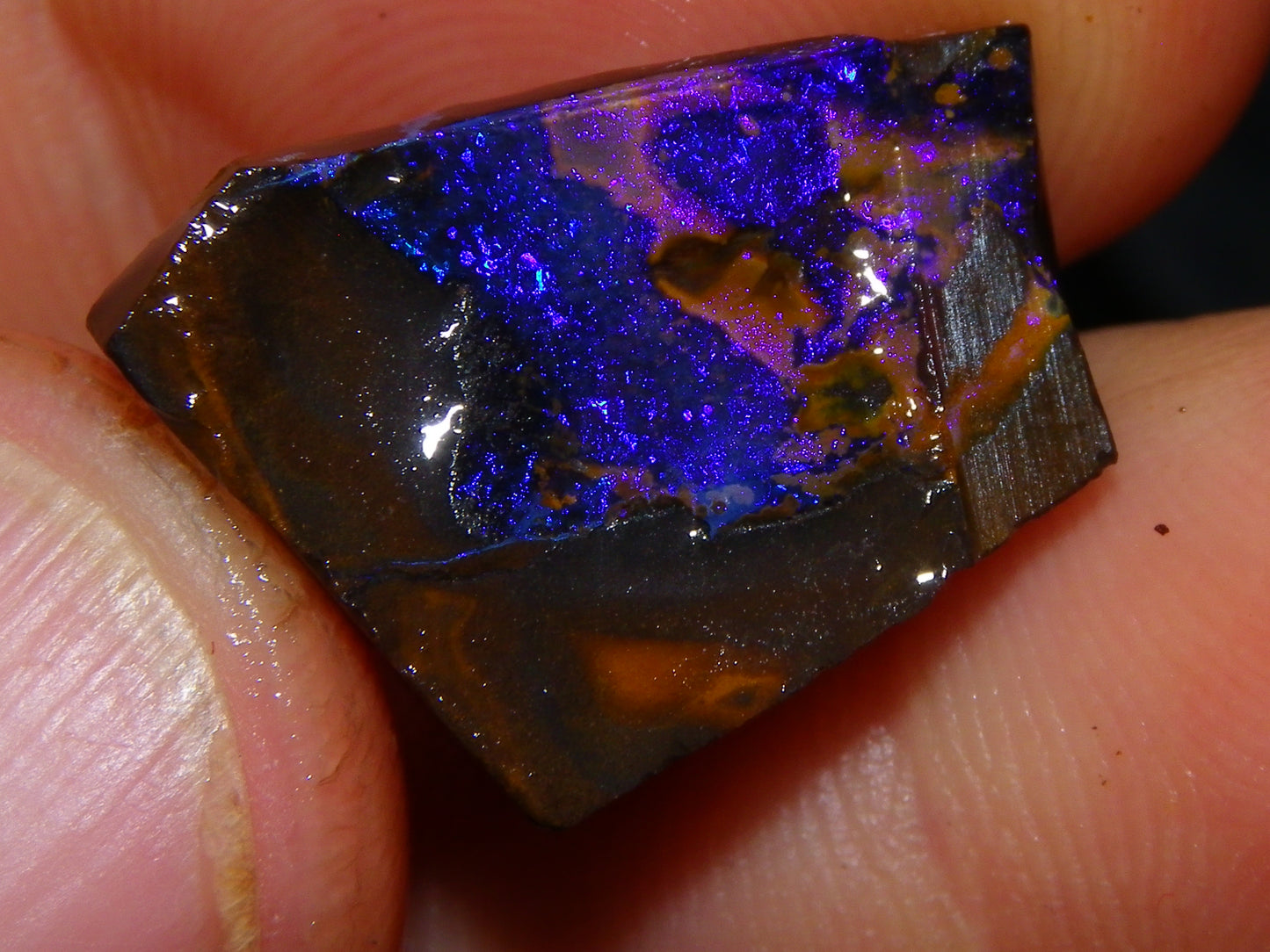 Nice Rough Boulder Opal Parcel 241cts Purple/Blue/Green Fires Crystal Ironstone Australia