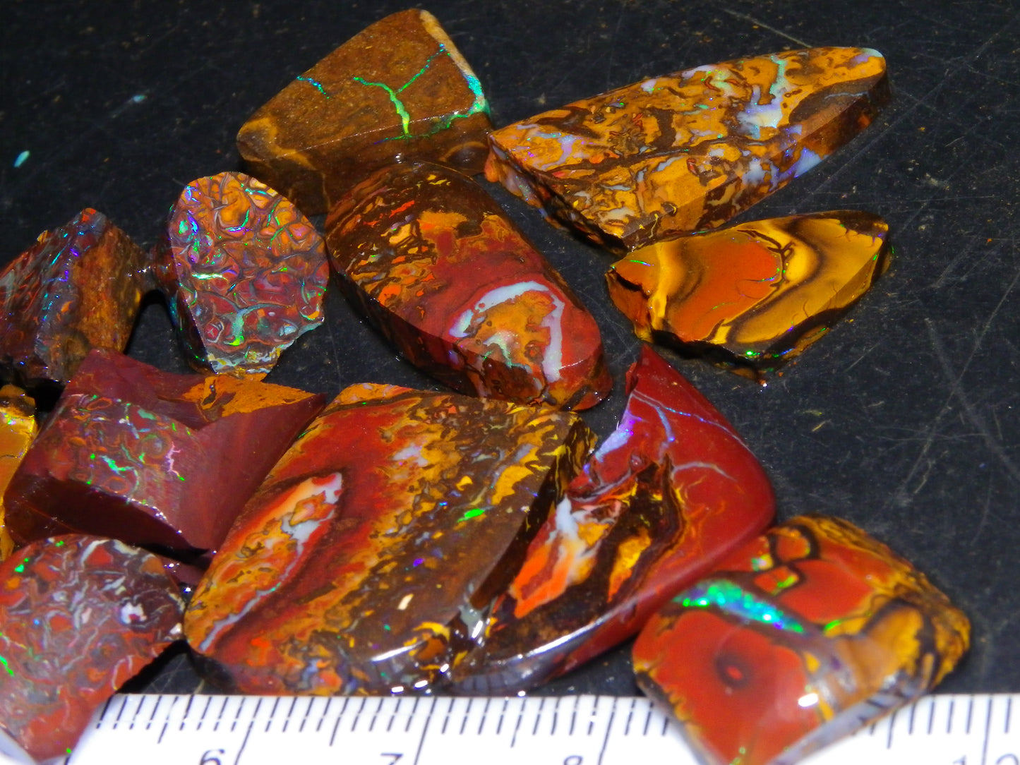 Nice Koroit Opal Rub/Freefom/Rough Parcel 148cts Pattern/Fires/Matrix Australia