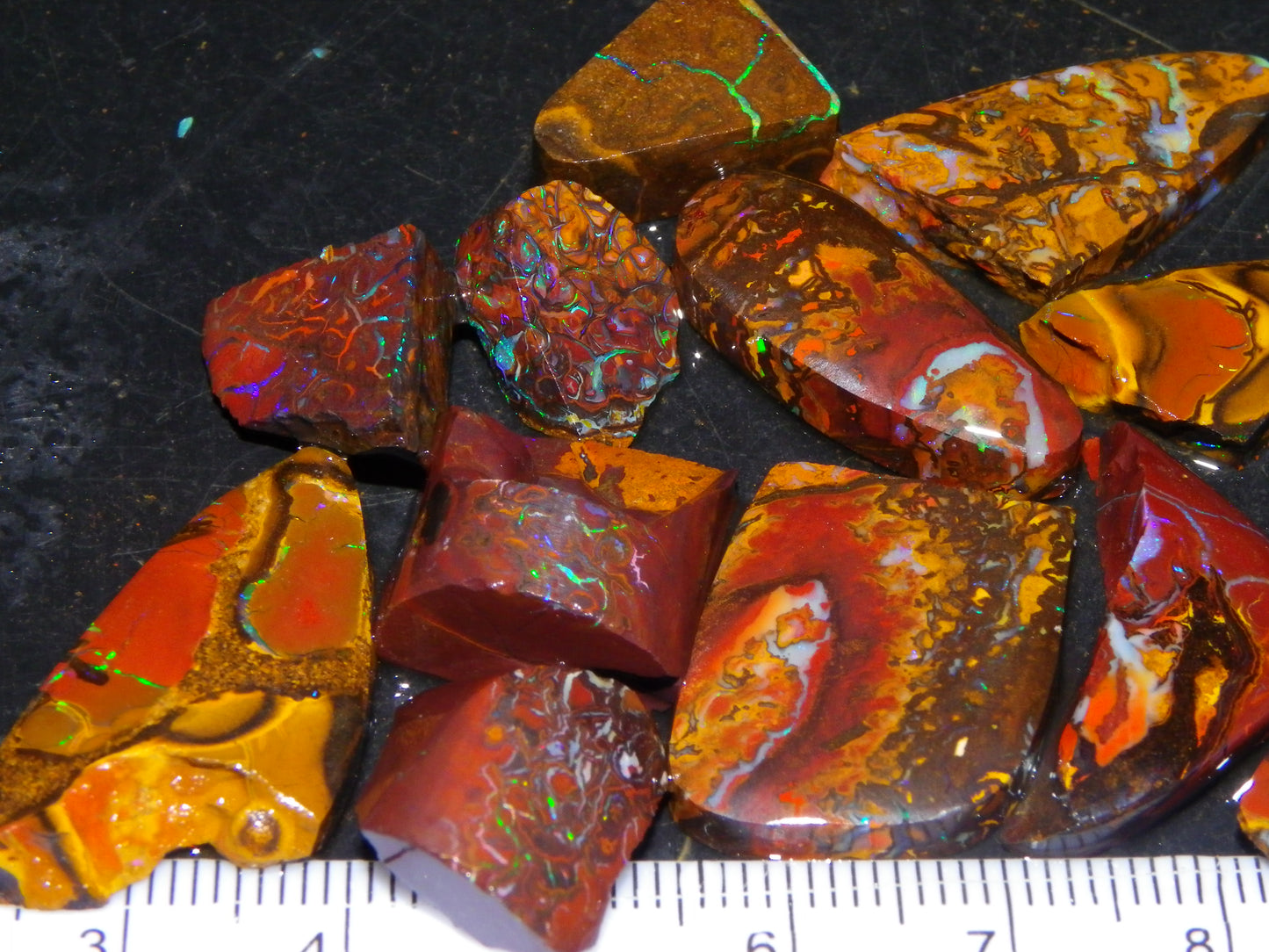 Nice Koroit Opal Rub/Freefom/Rough Parcel 148cts Pattern/Fires/Matrix Australia