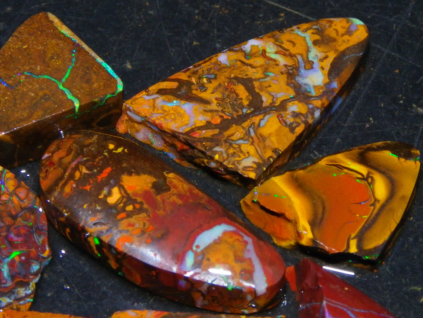 Nice Koroit Opal Rub/Freefom/Rough Parcel 148cts Pattern/Fires/Matrix Australia