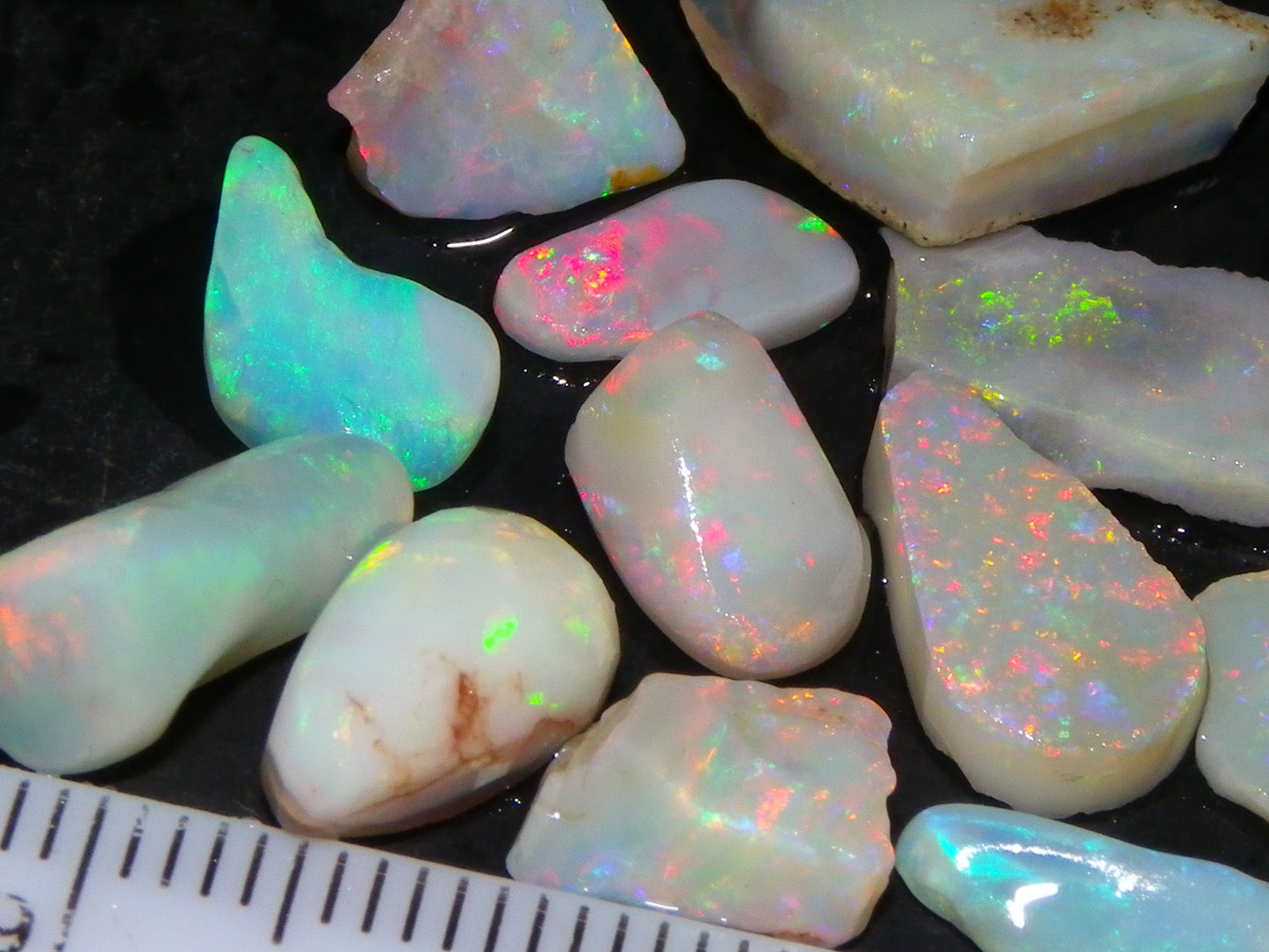 Nice Rubbed/Preshaped Small Opals 24.31cts Mintabie/Coober Pedy Australia