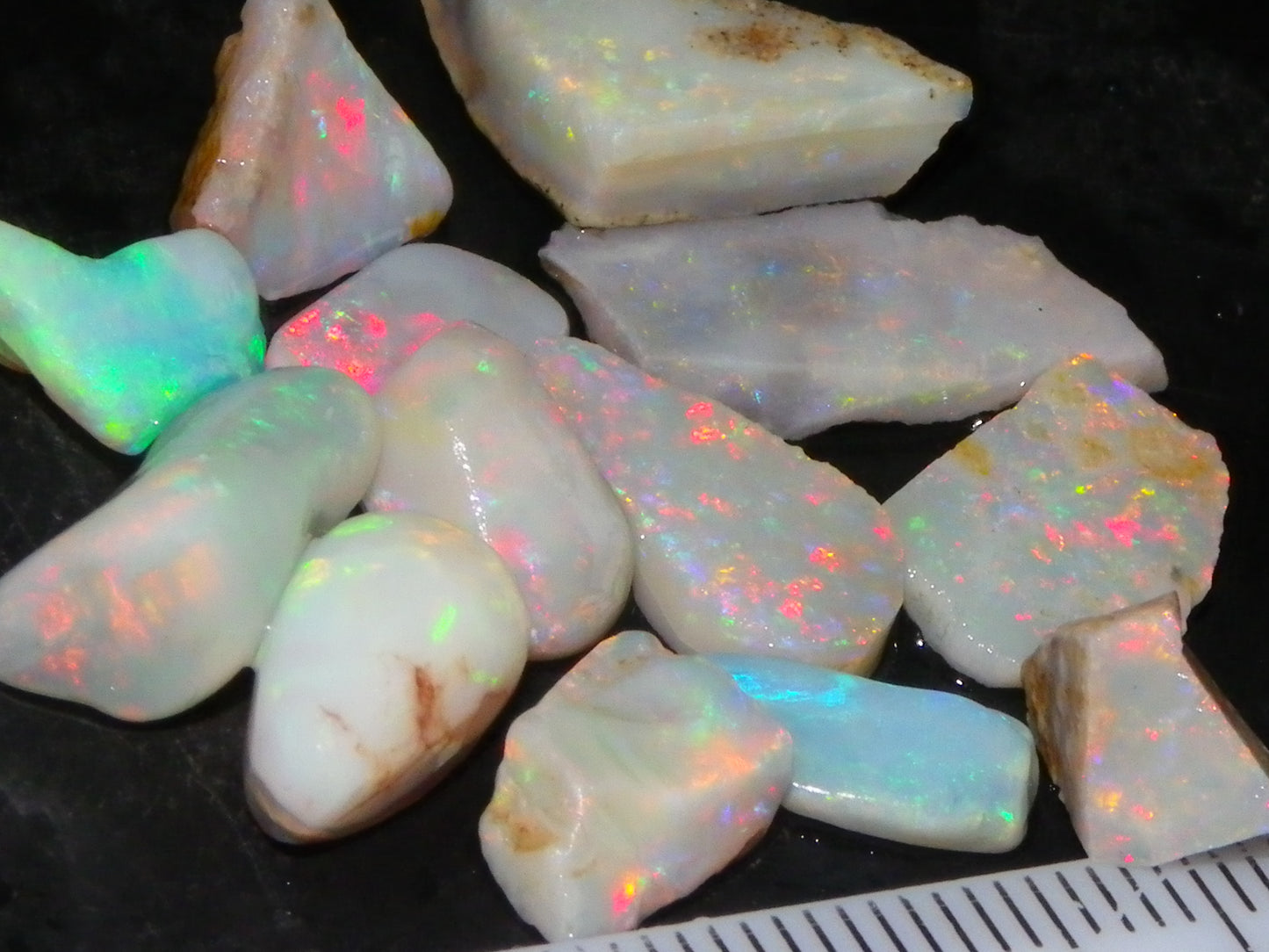 Nice Rubbed/Preshaped Small Opals 24.31cts Mintabie/Coober Pedy Australia