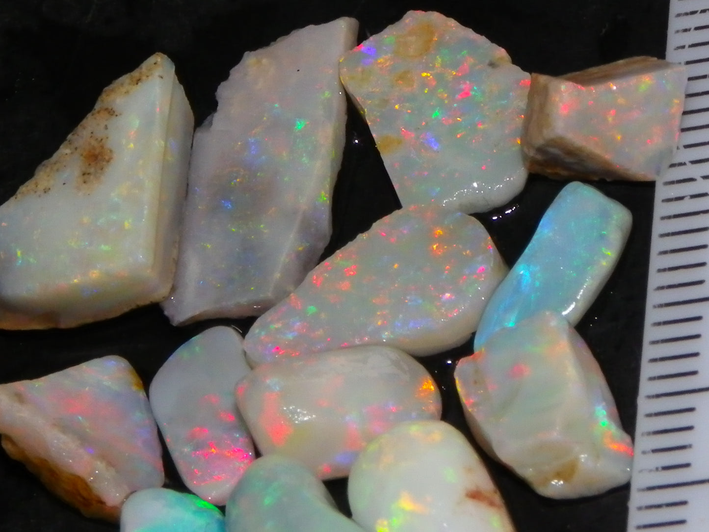 Nice Rubbed/Preshaped Small Opals 24.31cts Mintabie/Coober Pedy Australia