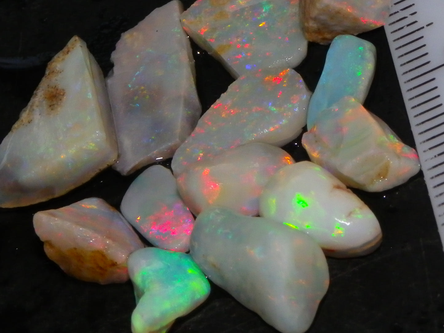 Nice Rubbed/Preshaped Small Opals 24.31cts Mintabie/Coober Pedy Australia