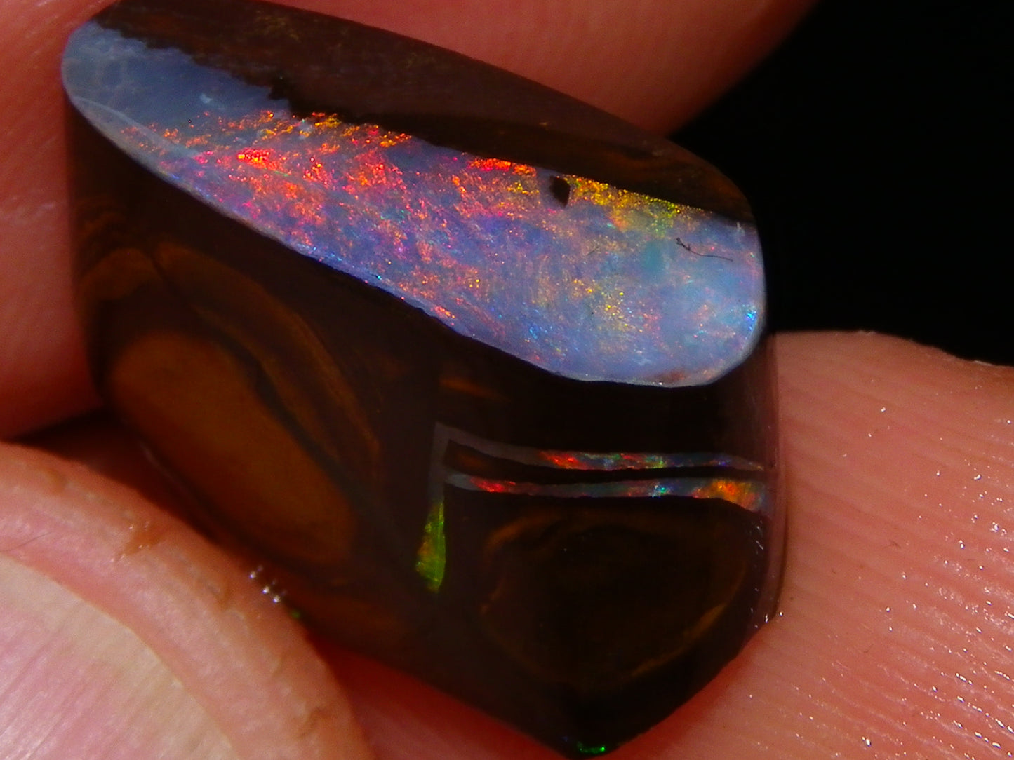 Nice Boulder Opal Rub/Rough Parcel 78cts Multicolour Fires/Patterns Queensland Australia