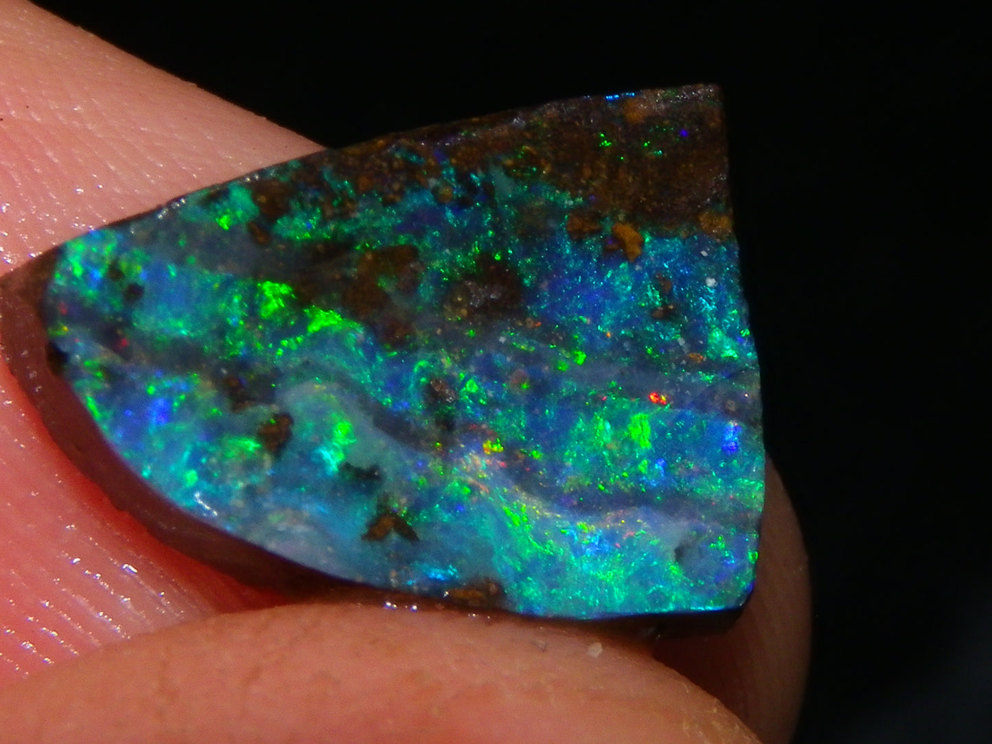Nice Boulder Opal Rub/Rough Parcel 78cts Multicolour Fires/Patterns Queensland Australia