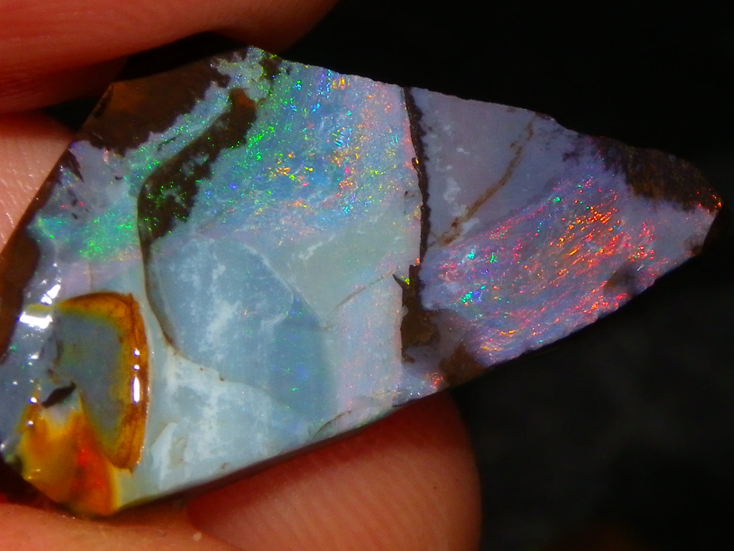 Nice Boulder Opal Rub/Rough Parcel 78cts Multicolour Fires/Patterns Queensland Australia