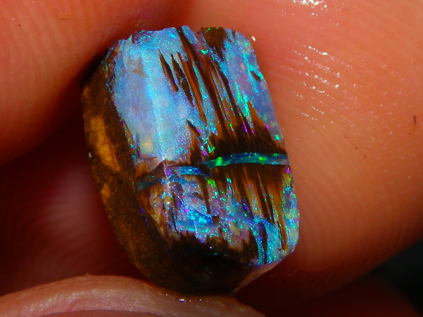 Nice Boulder Opal Rub/Rough Parcel 78cts Multicolour Fires/Patterns Queensland Australia