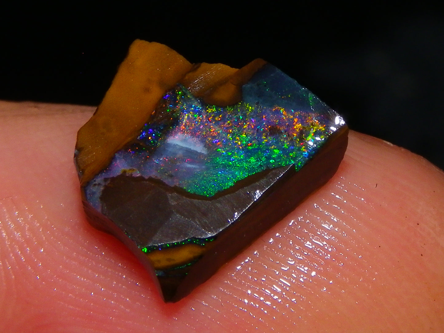 Nice Boulder Opal Rub/Rough Parcel 78cts Multicolour Fires/Patterns Queensland Australia