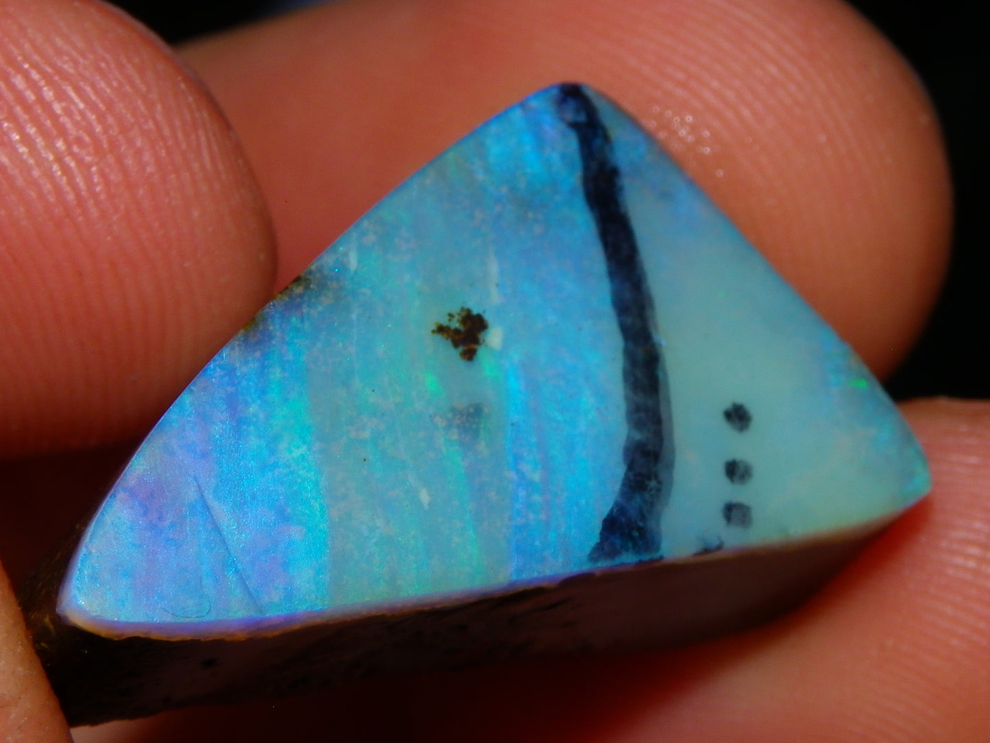 2 Nice Rough/Rubbed Boulder Opals 90.5cts Queensland Australia Green/Blues