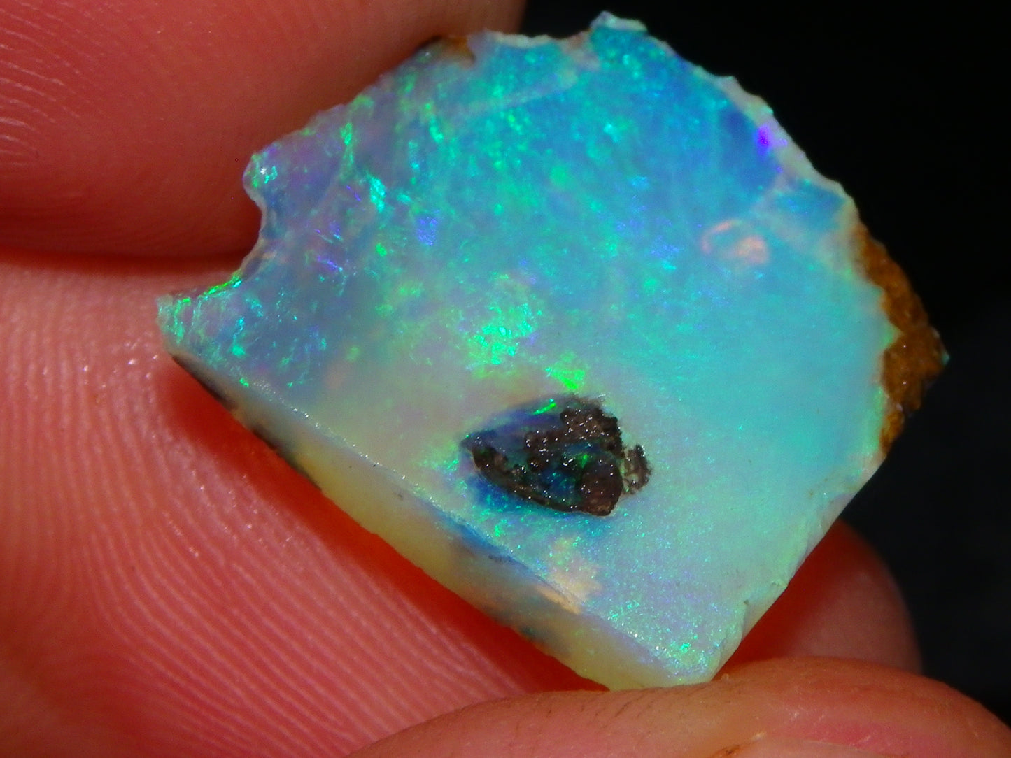 Nice Rough/Sliced Crystal Opal 15.08cts Koroit Queensland Australia Blue/Greens