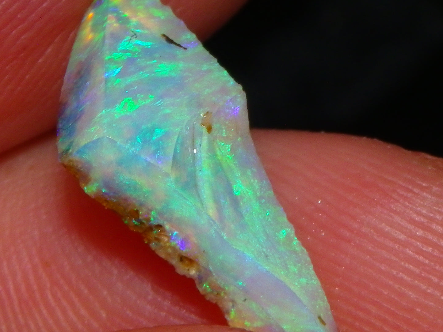 Nice Rough/Sliced Crystal Opal 15.08cts Koroit Queensland Australia Blue/Greens