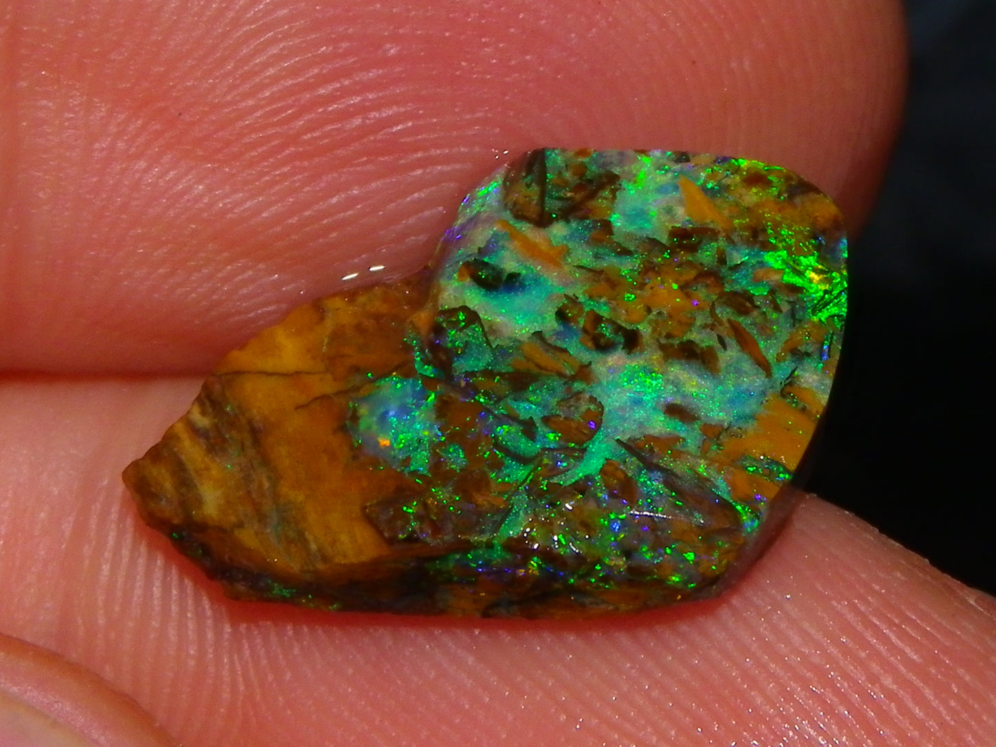 Nice Quality Boulder Opal Rubs/Preforms 33cts Queensland Australia Multicolours