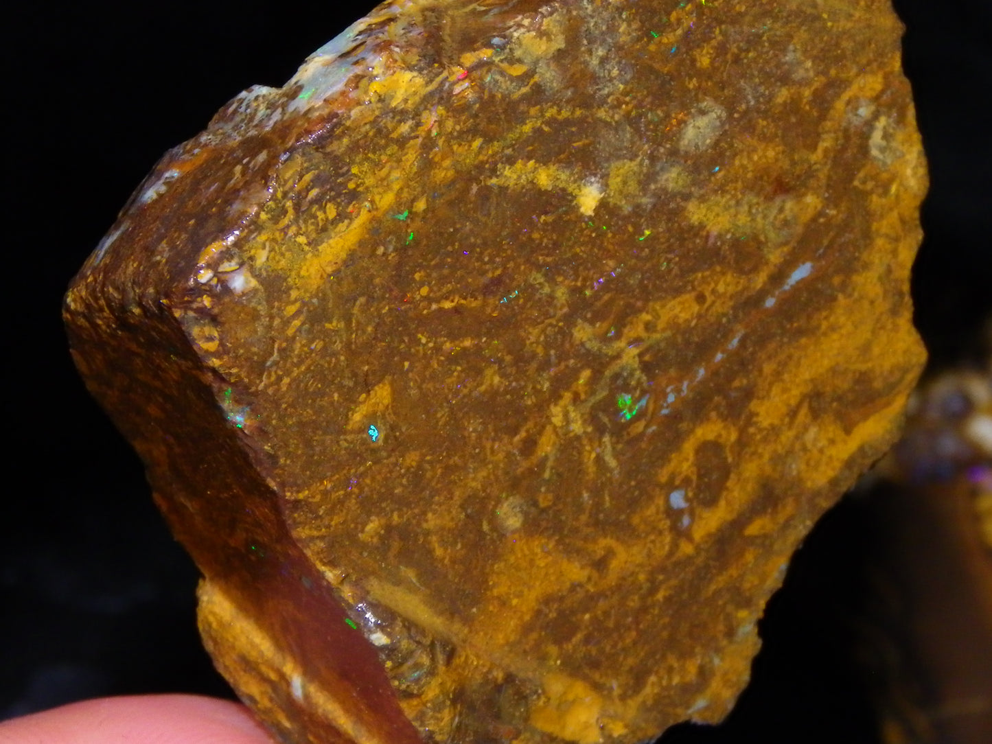 Nice Queensland Rough/Sliced Opal Parcel 1923cts Yowah/Koroit Nuts/Pattern Fires