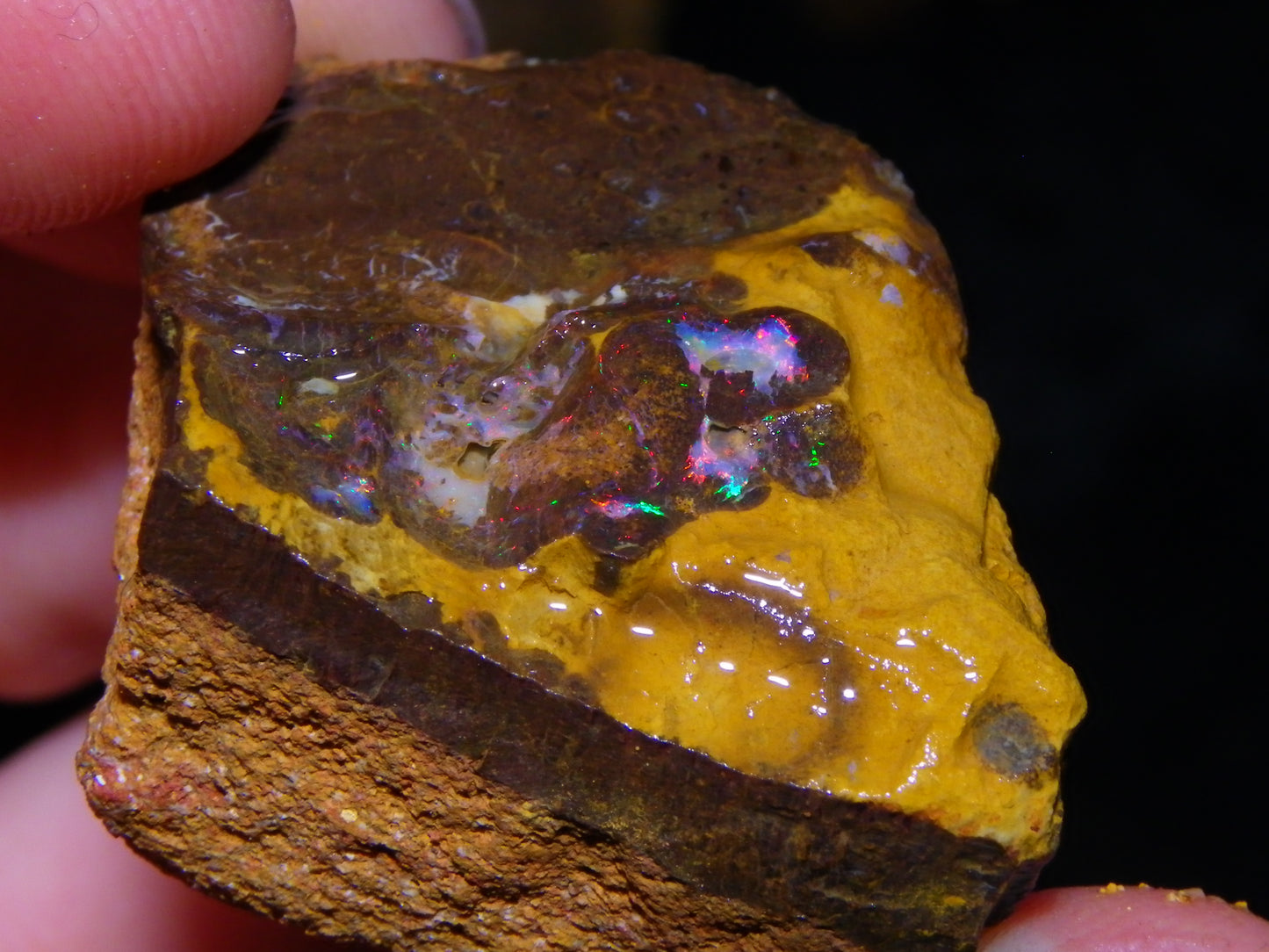 Nice Queensland Rough/Sliced Opal Parcel 1923cts Yowah/Koroit Nuts/Pattern Fires