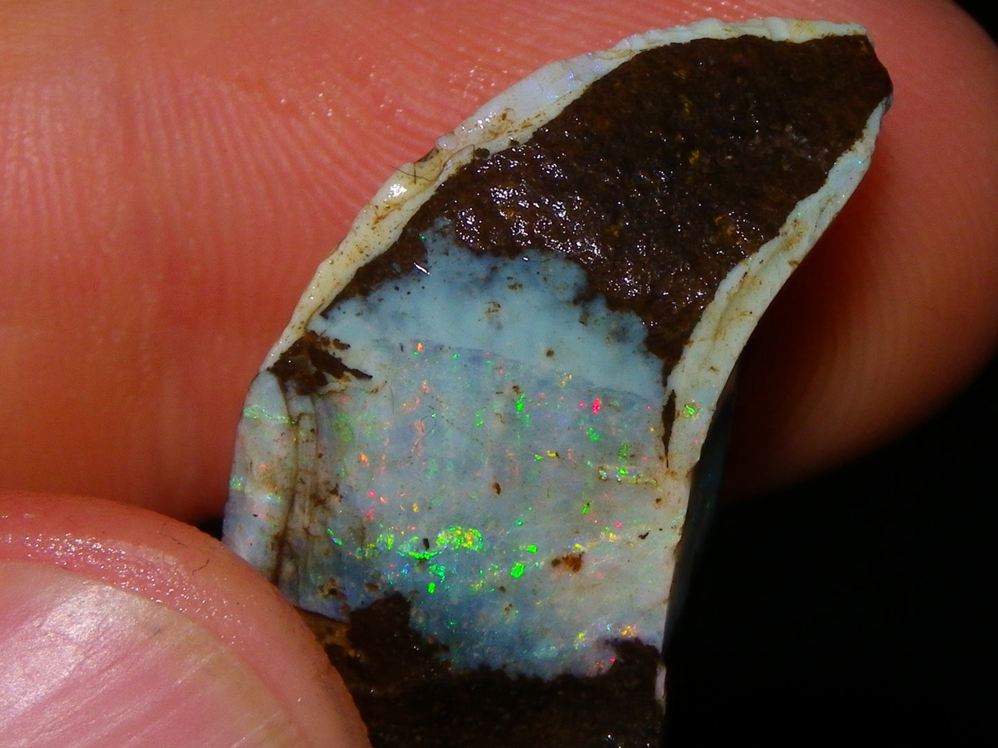 3 Nice Rough Boulder Opals 216.5cts Queensland Australia Red/Green/Blue Fires