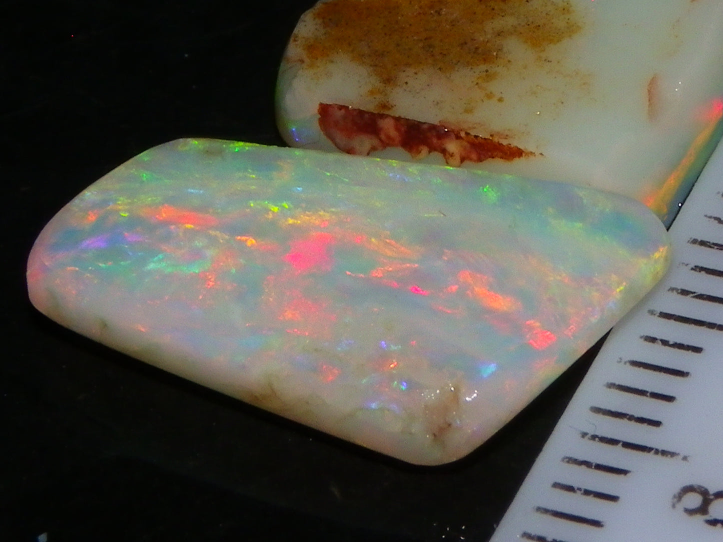 3 Gem Rubbed/Preform/Rough Opals 10.2cts Coober Pedy Multicolour Fires Australia Au