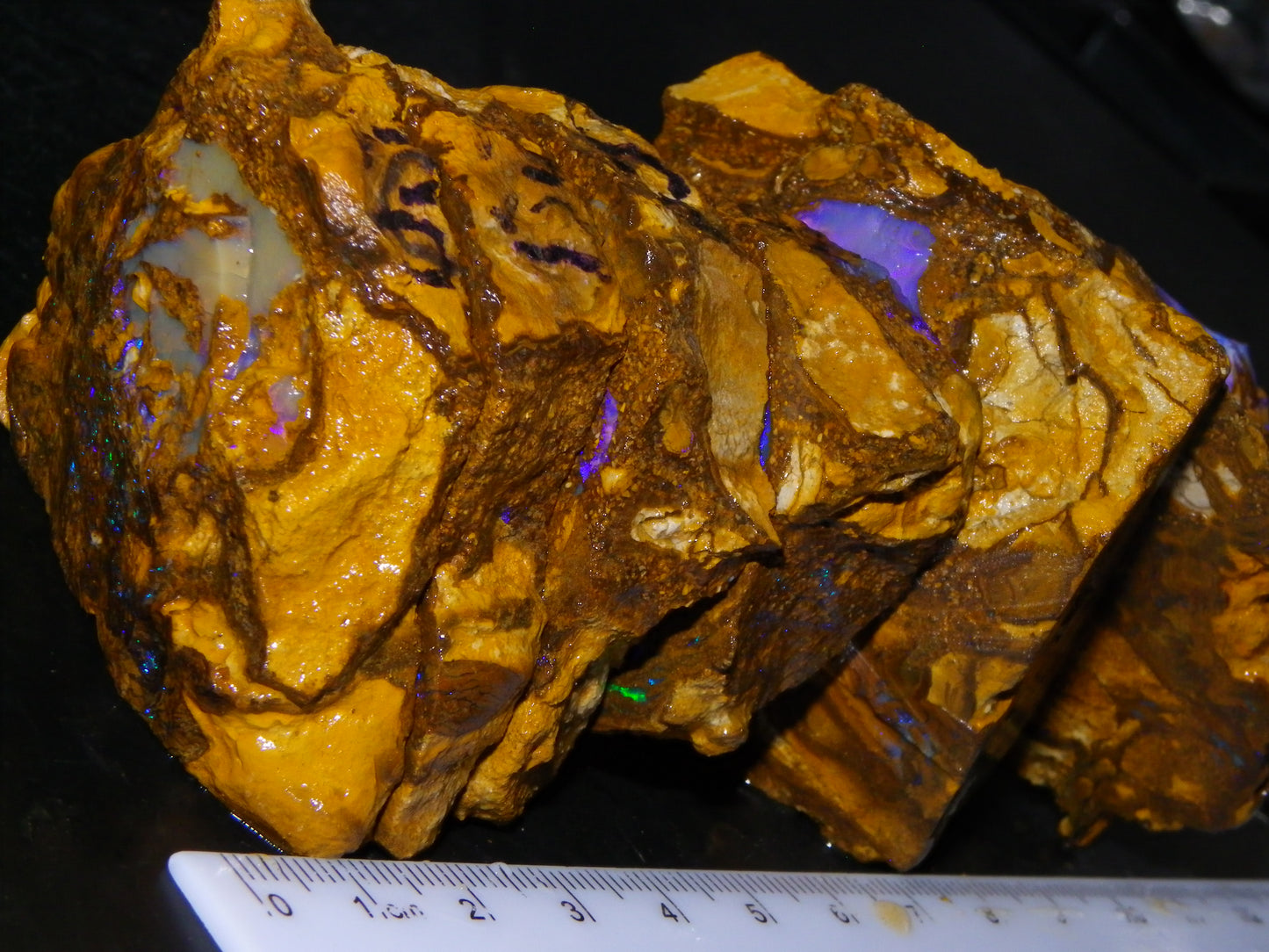 Very Nice Qld Pipe Opal Rough Slice Parcel/Set 2240cts Blue/Green/Purple Collectors lot 6 Piece