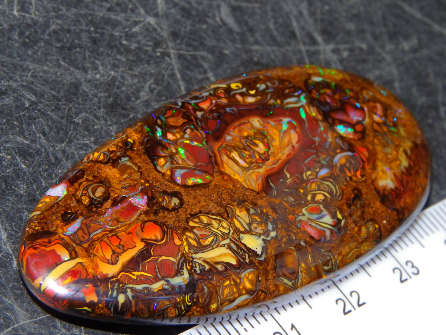 Nice Large Koroit Conglomerate Gem Cab/Freeform 108.49cts Multicolour Doube sided