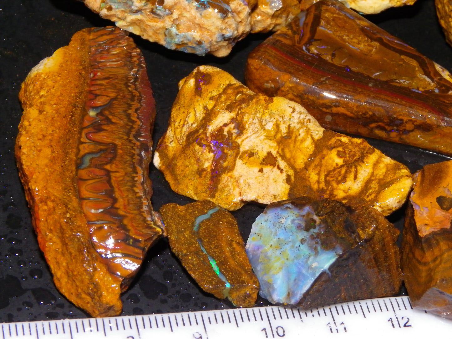 Nice Sliced/Rough Koroit Opal Parcel 1088cts Queensland Australia :) Ironstones