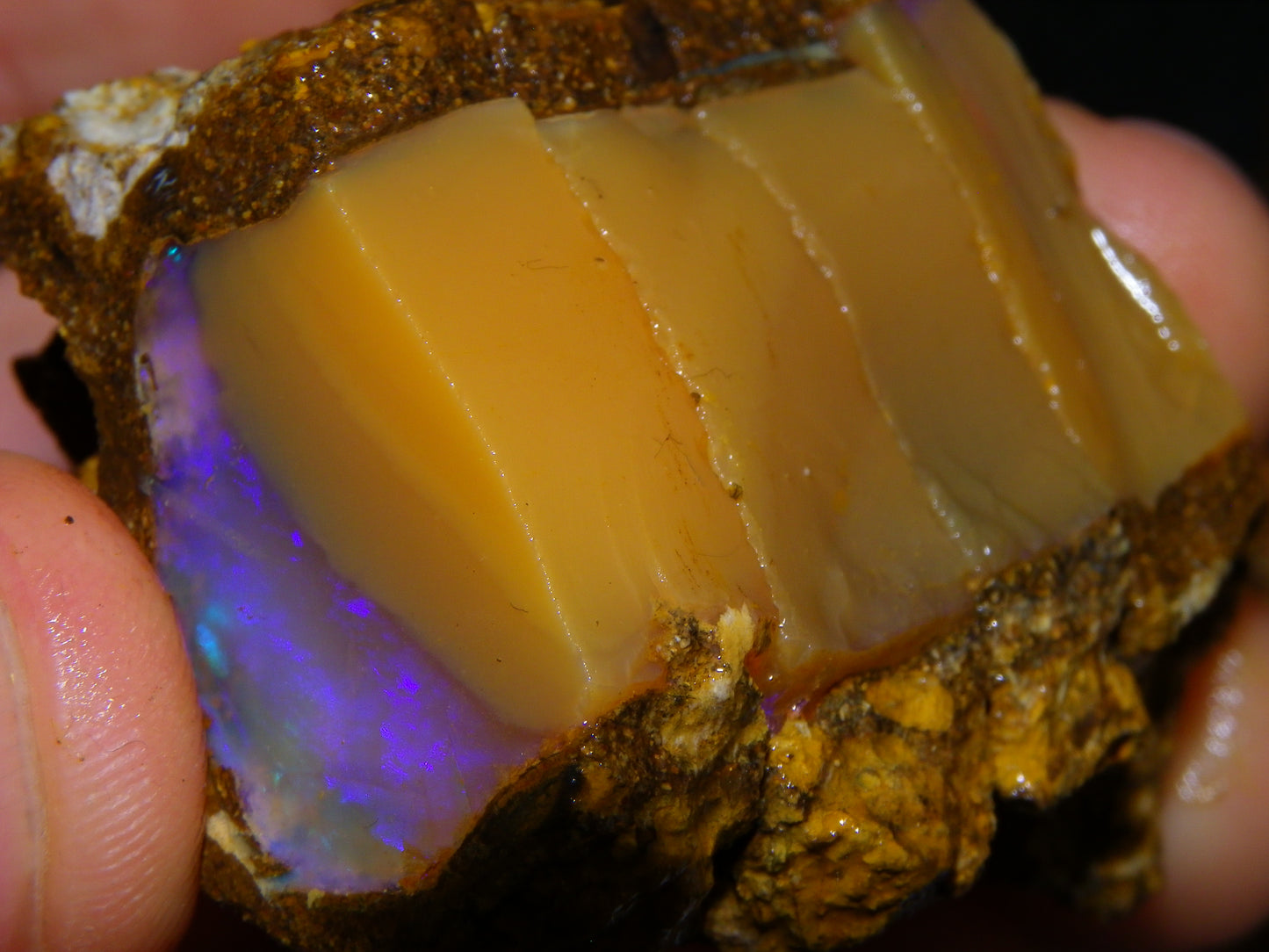 Nice Opalton Pipe Opal Sliced set/Parcel 962cts Blue/Purple/Greens Crystal Opal