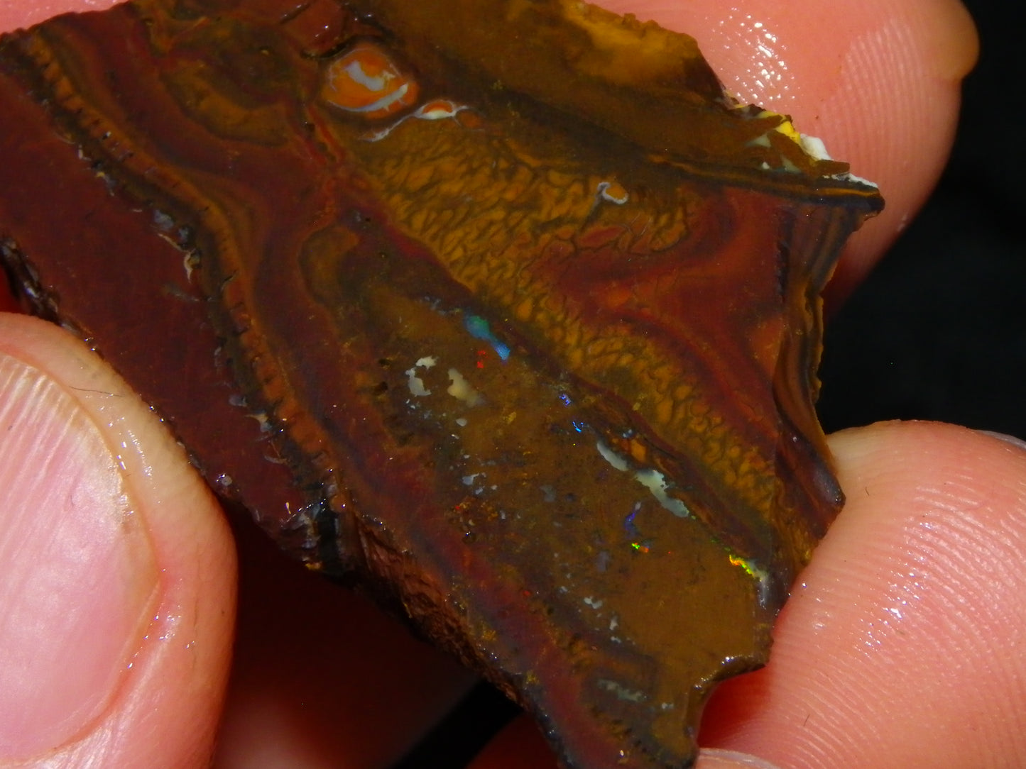 Nice Rough/Sliced Boulder/Matrix Opal Parcel 587cts Queensland Australia Patterns/Fires