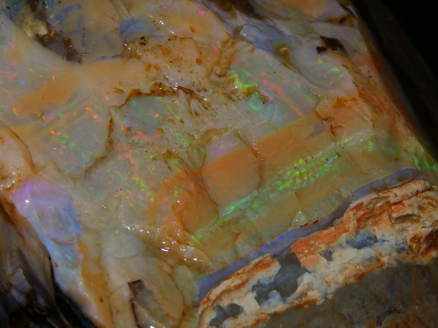2 Large Split Queensland Boulder Opals 3086cts 5 Faces with Fires 2 matching Split