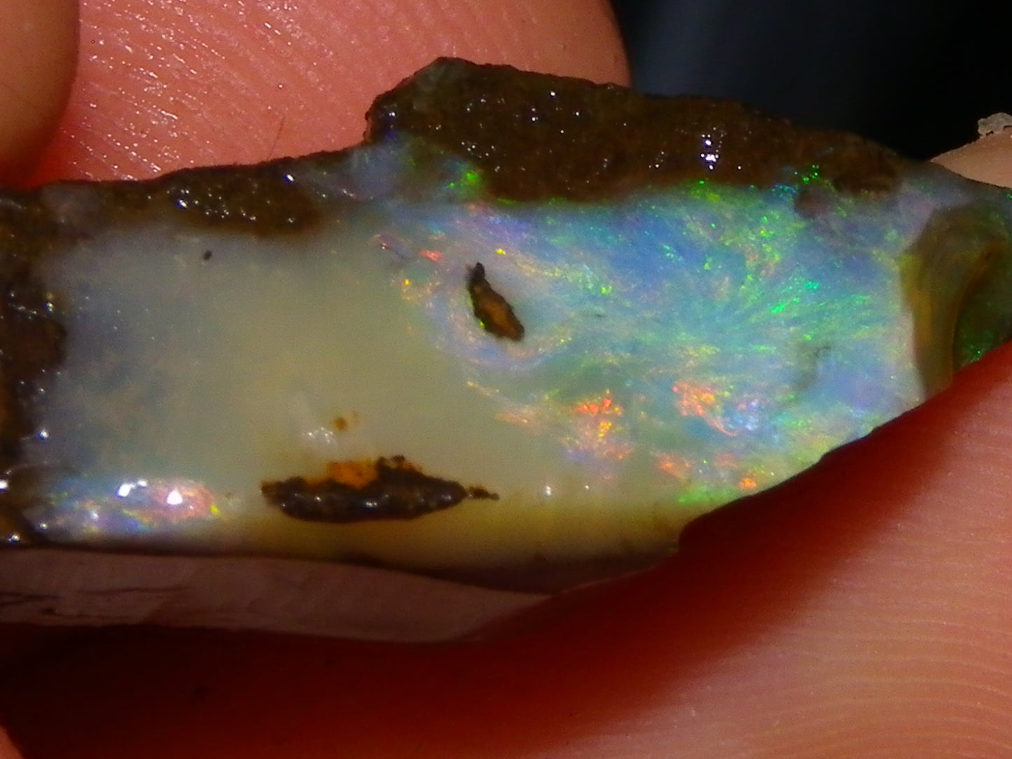 5 Nice Rubbed Boulder Opals 196cts Queensland Australia Patterns/Fires