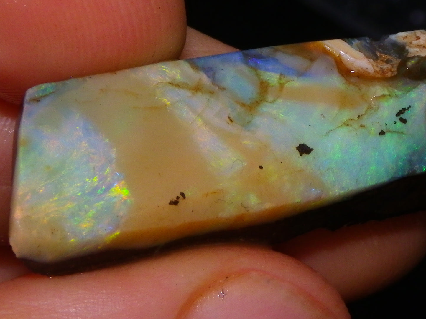 5 Nice Rubbed Boulder Opals 196cts Queensland Australia Patterns/Fires