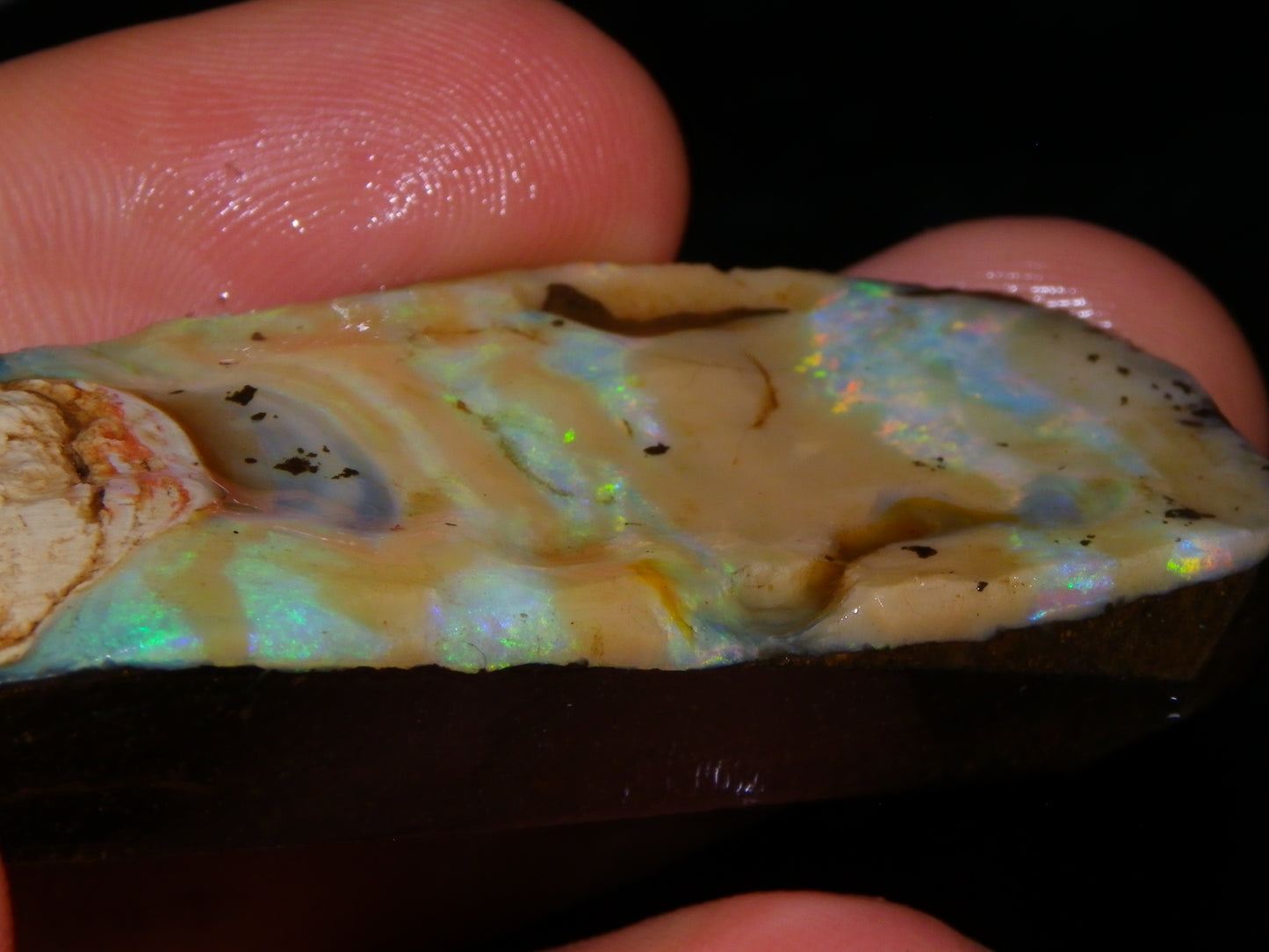 4 Nice Rough/Rubbed Boulder Opals 416cts Queensland Australia Multicolours/Patterns