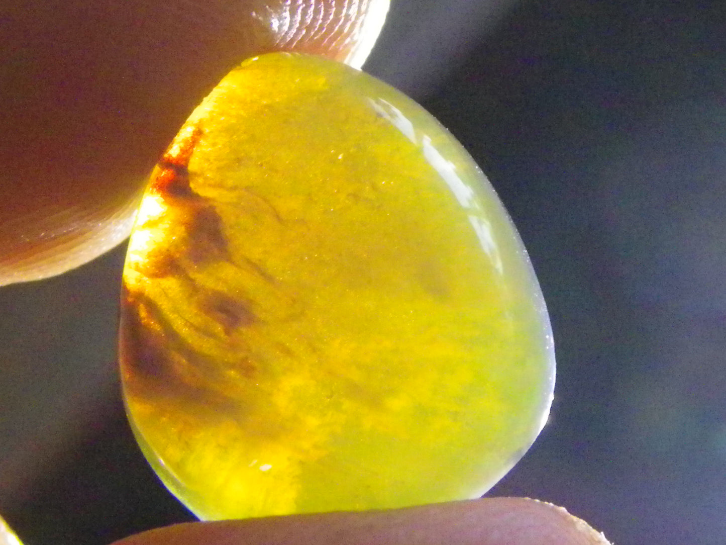 Nice Lightning Ridge Crystal Opal Cab 9.09cts Blue/Purple Fires Australia