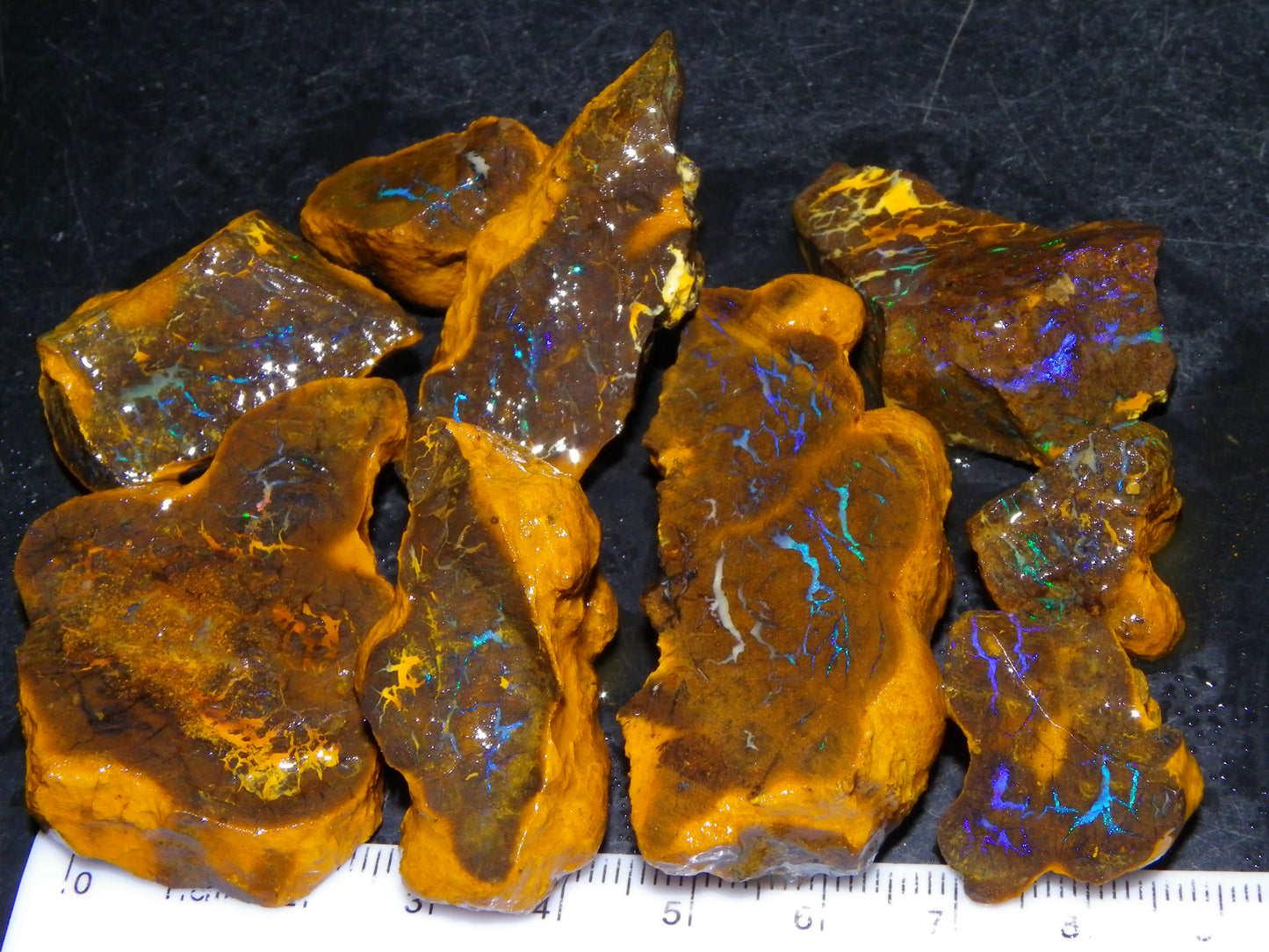 Nice Rough Matrix Opal Parcel 769cts Opalton Queensland Blue/Green Veins Ironstone base