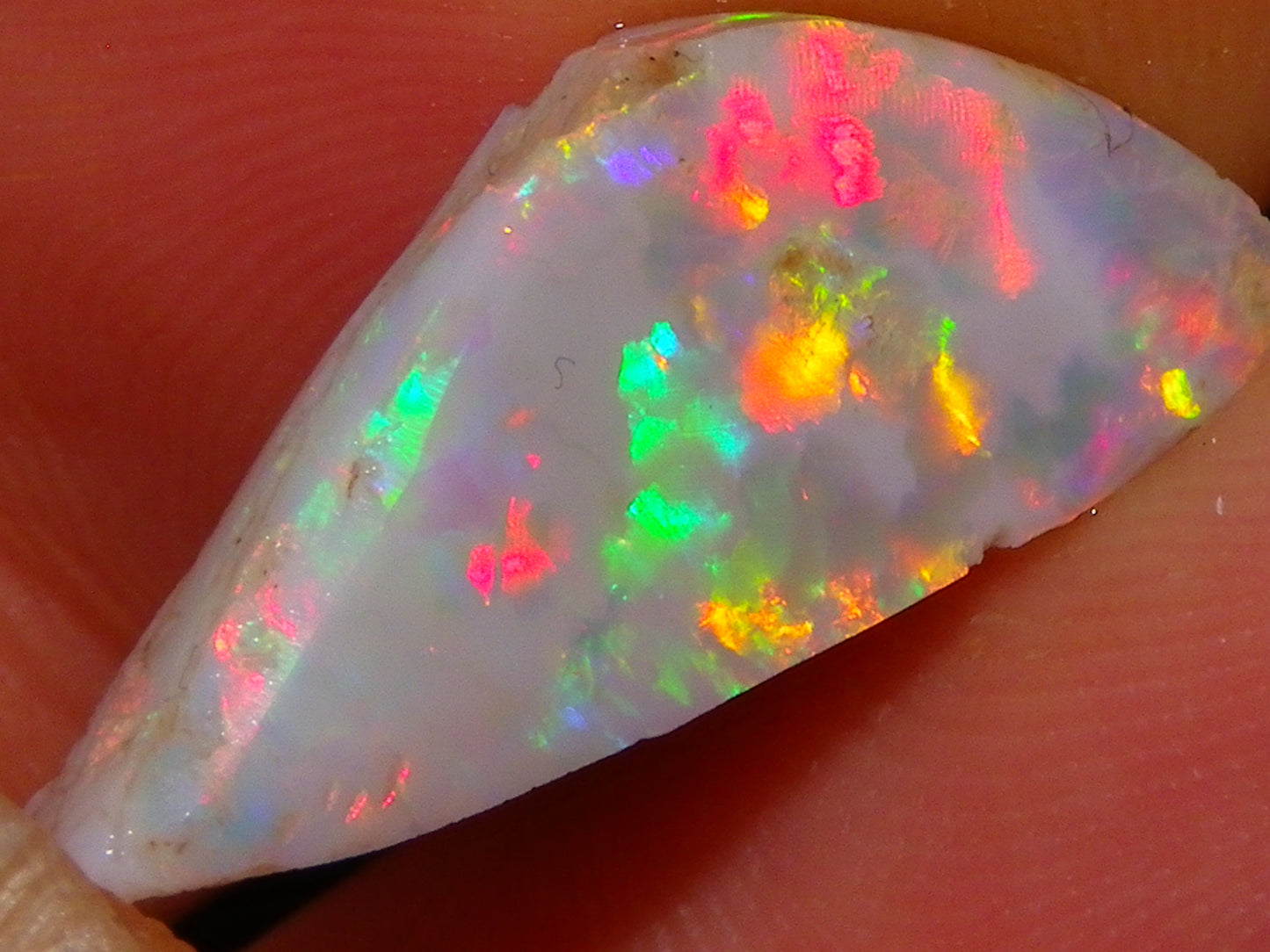 Nice Rubbed Lightning Ridge Opal Parcel 23.1cts Bright Fires/Crysta/Light Base Multicolours