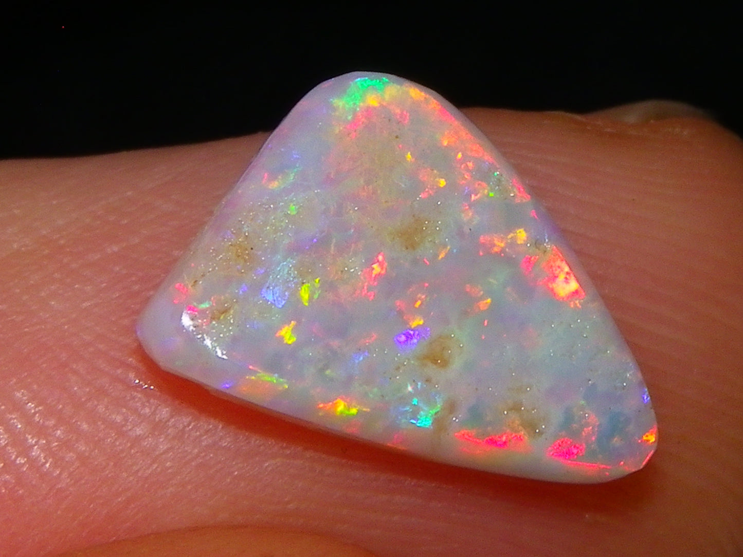 Nice Rubbed Lightning Ridge Opal Parcel 23.1cts Bright Fires/Crysta/Light Base Multicolours