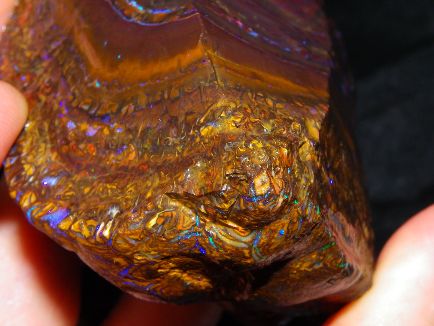 Huge, Gem Rough/Rubbed Koroit Opal Specimen 2170cts (434grams) Fires/Patterns Queensland Australia