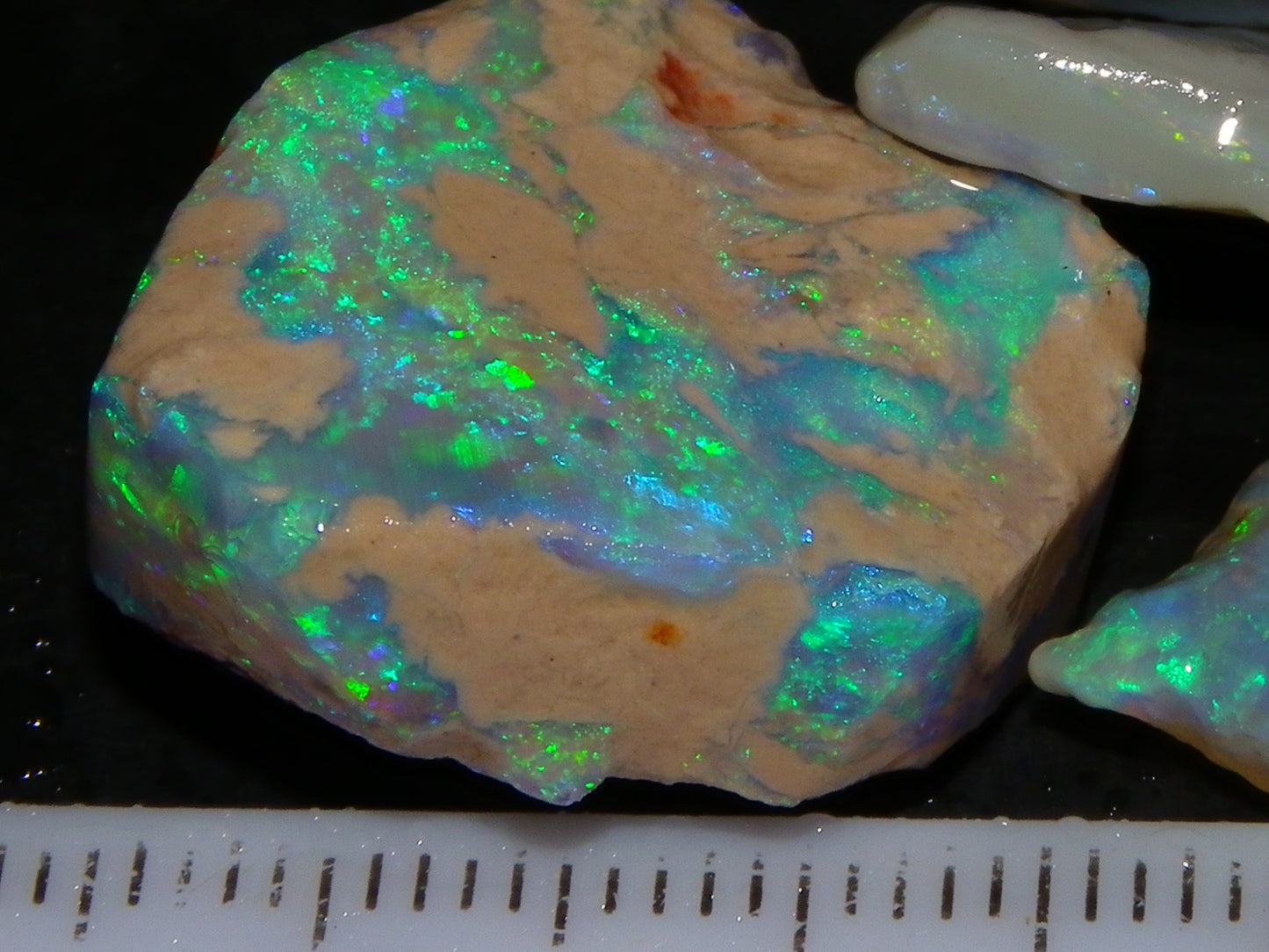 Nice Rough/Rubbed Lightning Ridge Opal Parcel 91cts Green/Blue/Purple Fires