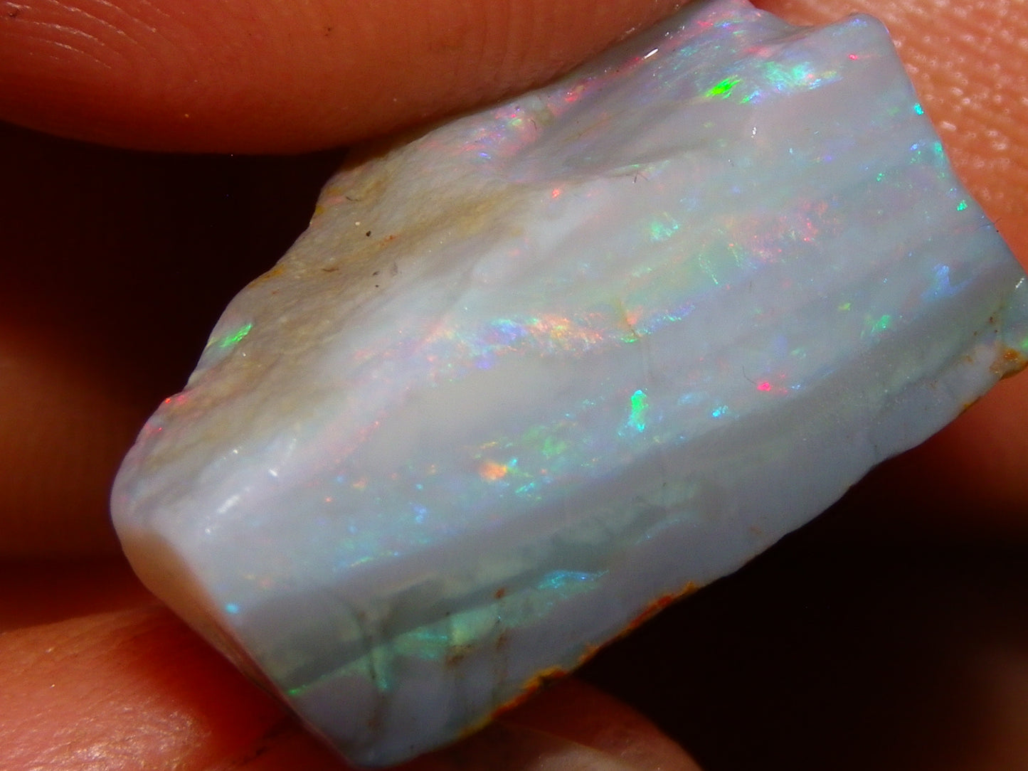 Gem Rough Mintabie Seam Opal Parcel 32.4cts Red/Multicolour Grey Base Australia