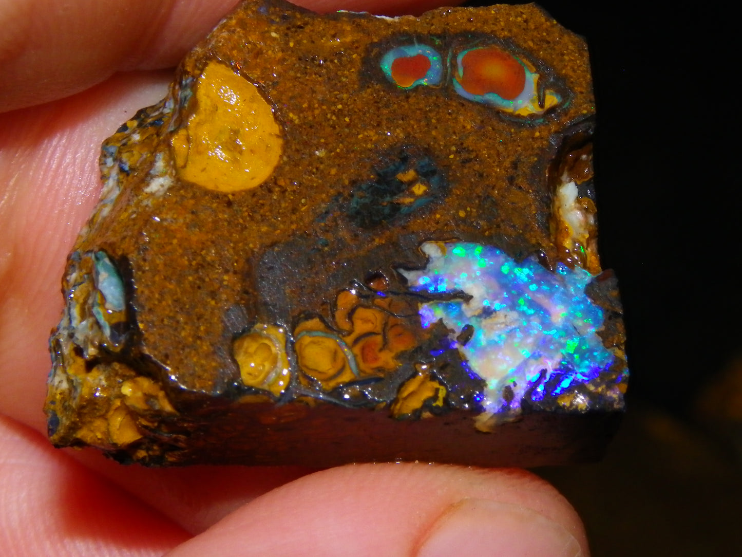 Nice Parcel Rough/Sliced Koroit Opal 1226cts Queensland Australia Patterns/Fires Au