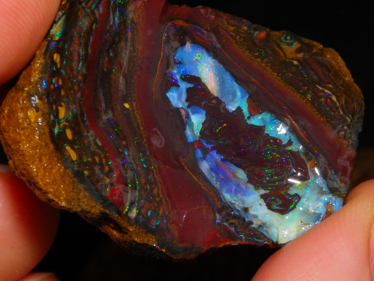 Nice Rough/Sliced Koroit Opal Parcel 906cts Queensland Australia Nuts/Pattern/Fires