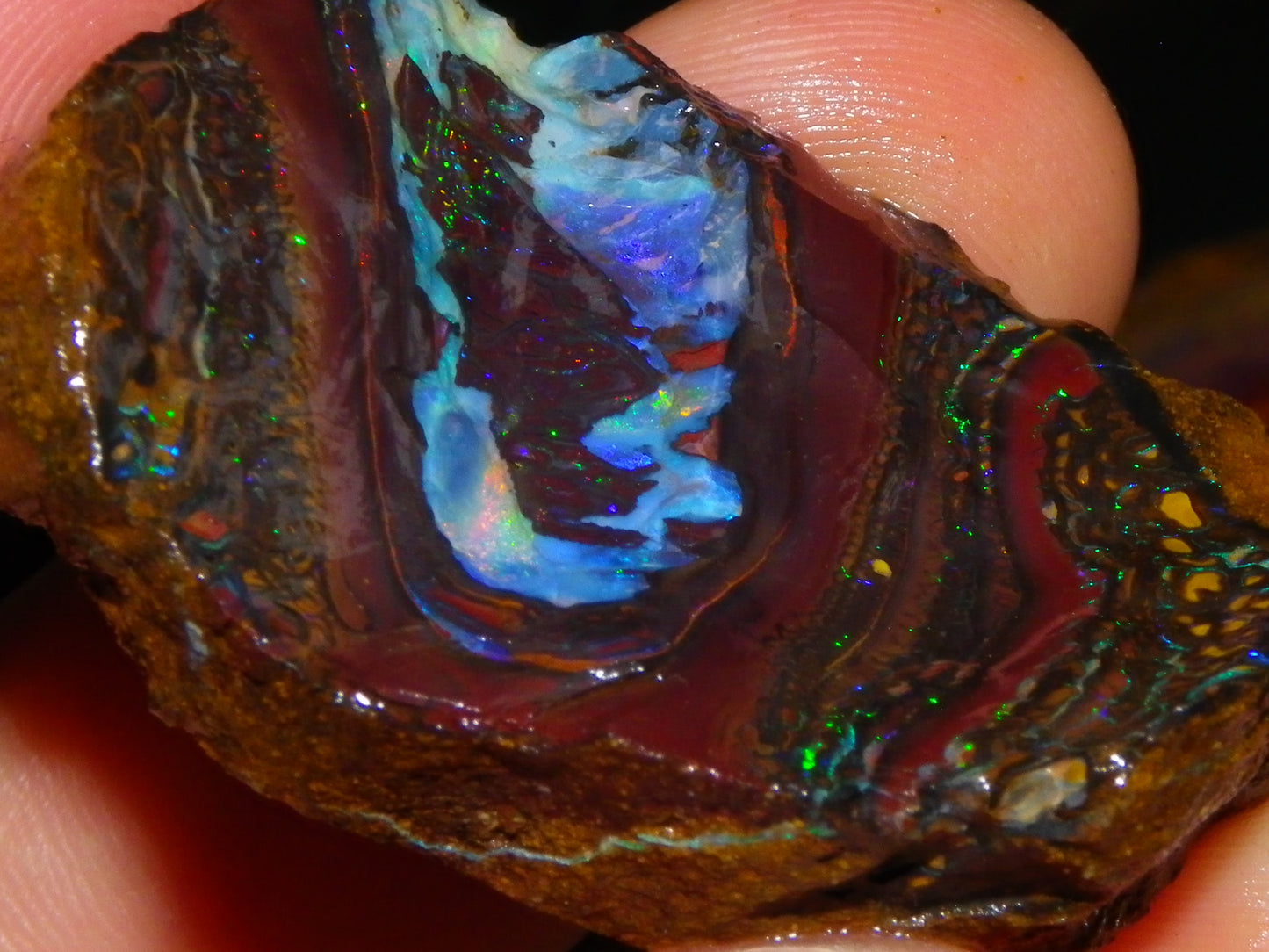 Nice Rough/Sliced Koroit Opal Parcel 906cts Queensland Australia Nuts/Pattern/Fires