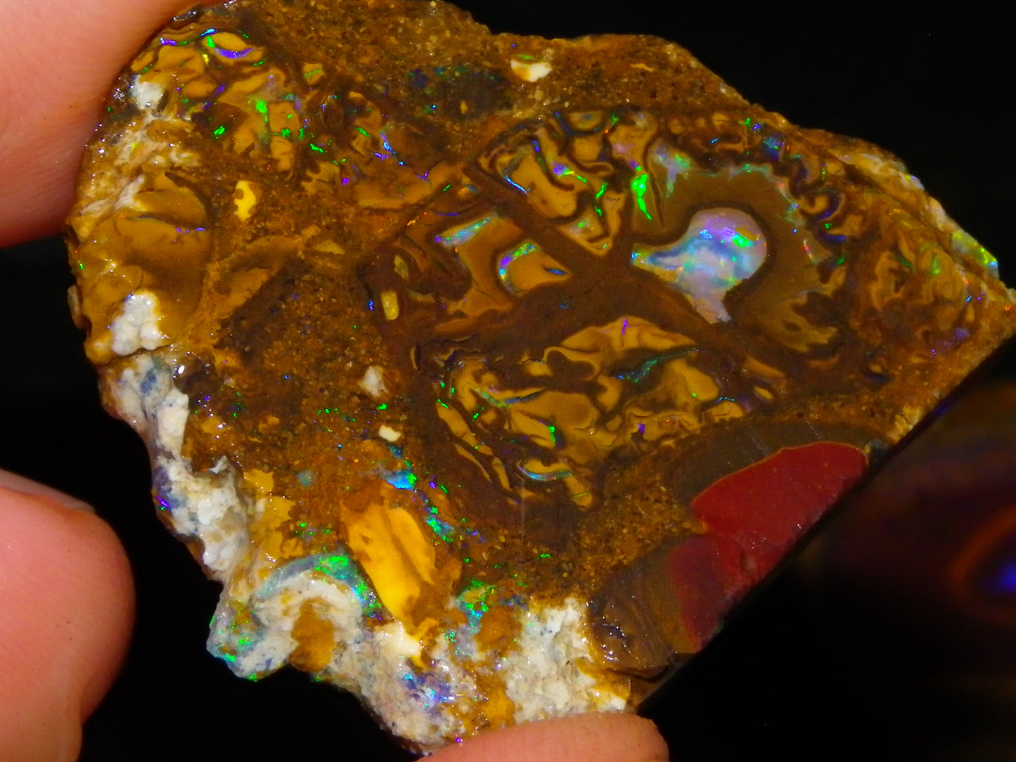 Nice Rough/Sliced Koroit Opal Parcel 906cts Queensland Australia Nuts/Pattern/Fires