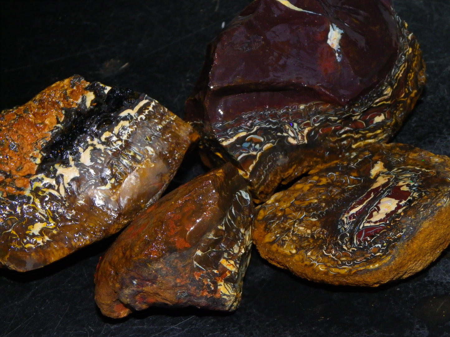 Nice Koroit Opal Nuts/Pattern Chunks/Specimens 548 Grams Queensland Australia