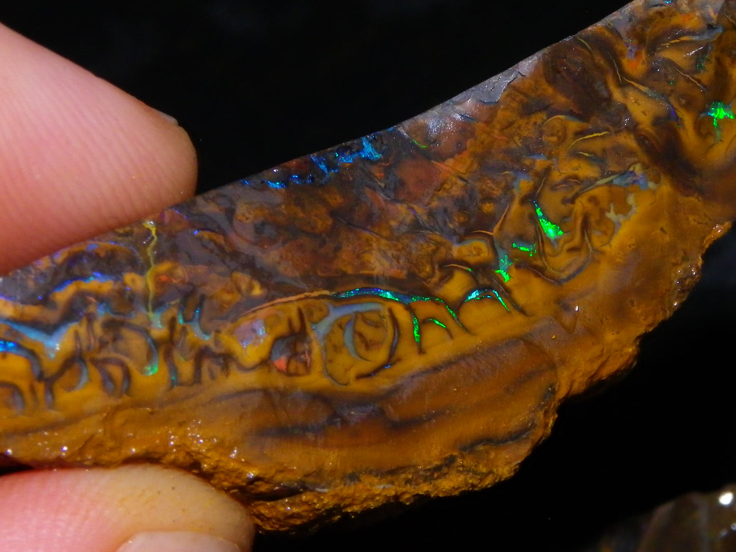 Nice Larger Rough/Sliced Koroit Opal Parcel 2645cts Lots of Patterns/Fires Australia