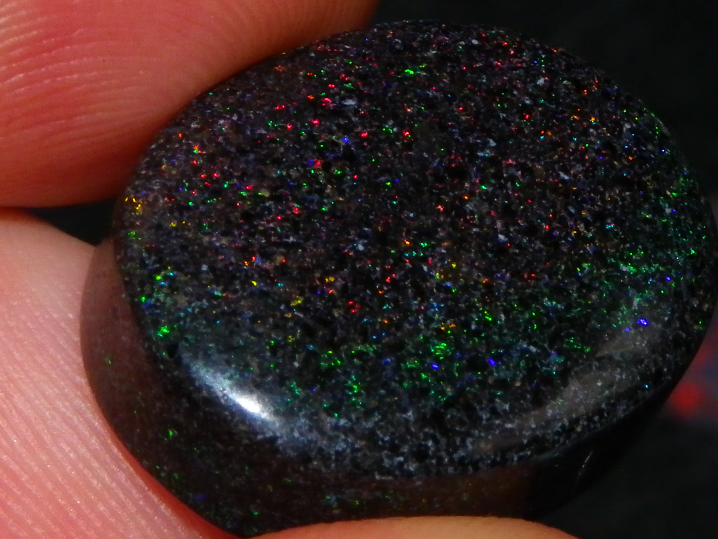 13 Nice Cut/Polished /Treated Andamooka Matrix Opals 143cts Red/Green/Blue Fires