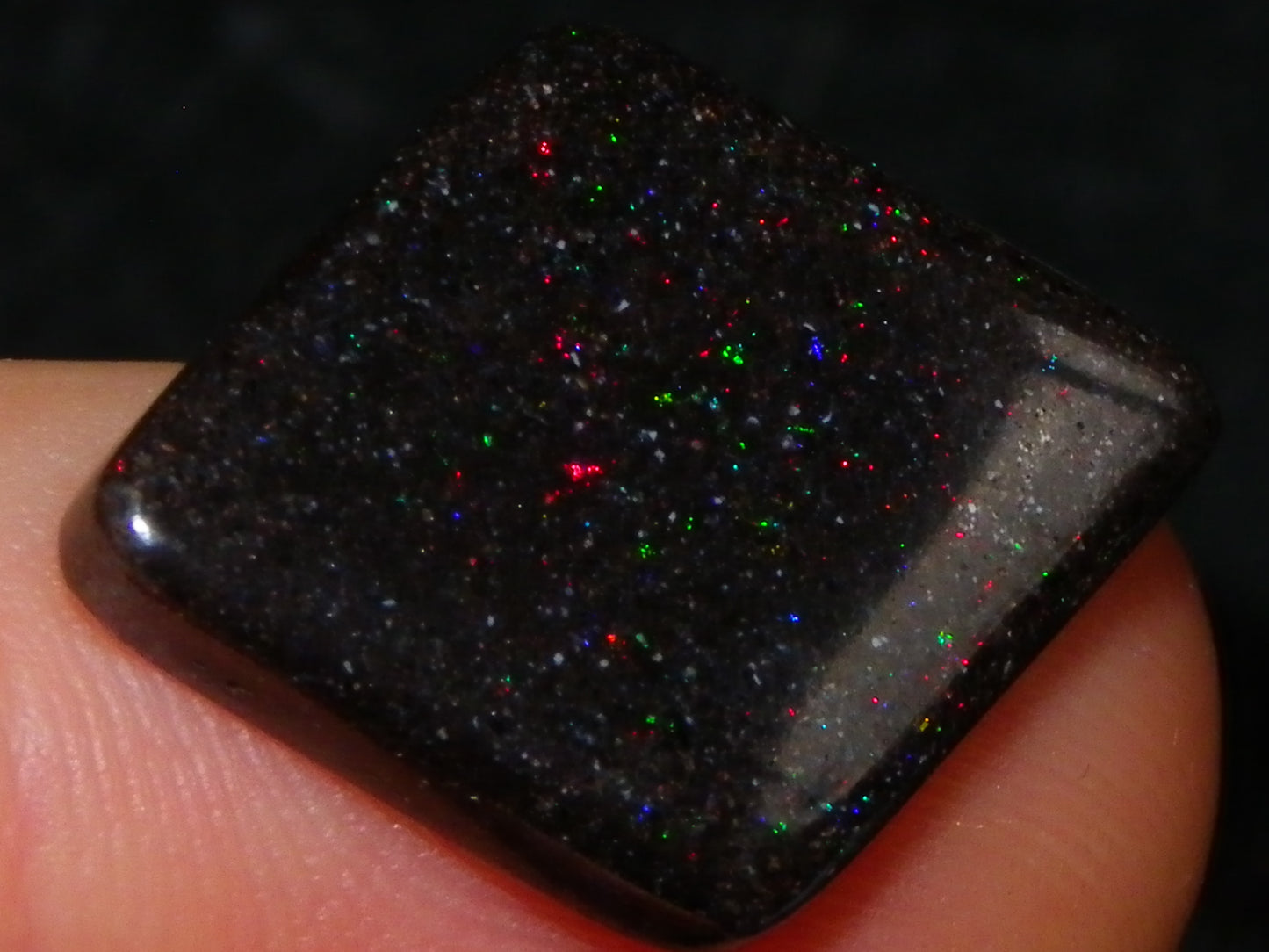 13 Nice Cut/Polished /Treated Andamooka Matrix Opals 143cts Red/Green/Blue Fires