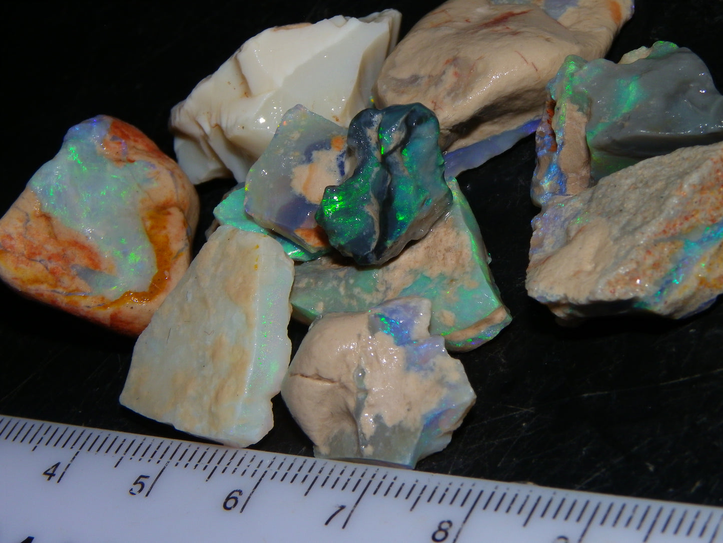 Nice Rough Opal Parcel 137cts Lightning Ridge Australia Blue/Green Crystal Nobby/Seam
