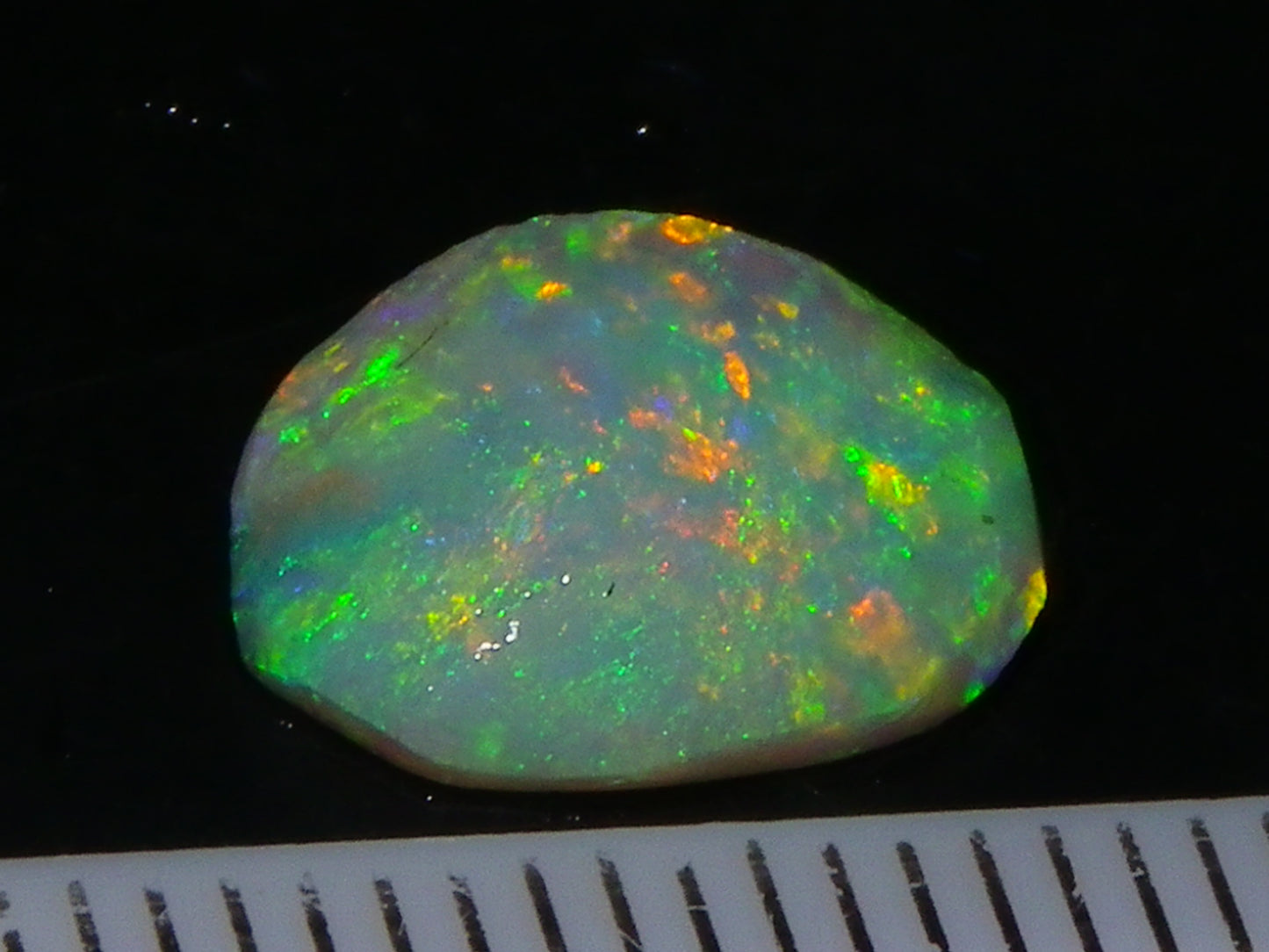 4 Gem Crystal Opal Rubs 12.45cts Lightning Ridge Australia Fires/Multicolours