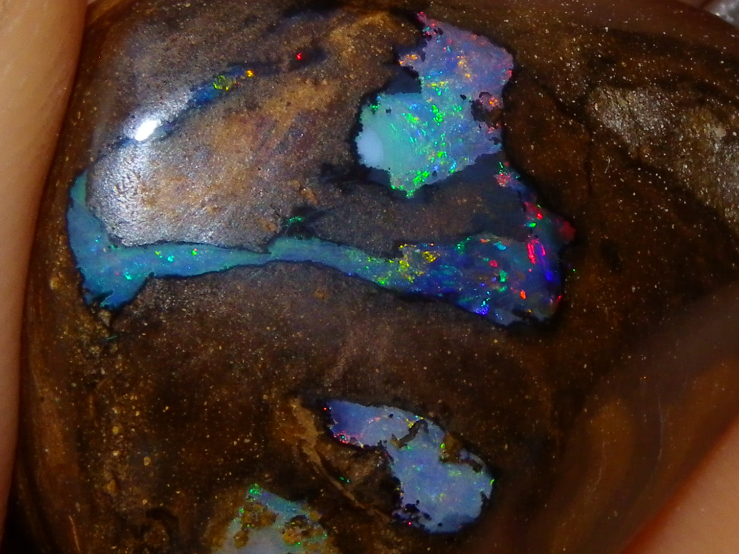 Nice Queensland Boulder Opal +925 Silver Bail 50.9cts Fires/Pattern/Unique Australia