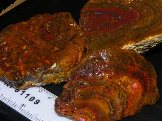 Larger Parcel 4126cts Rough Koroit Slabs x3 Patterns Some Fires Queensland Australia